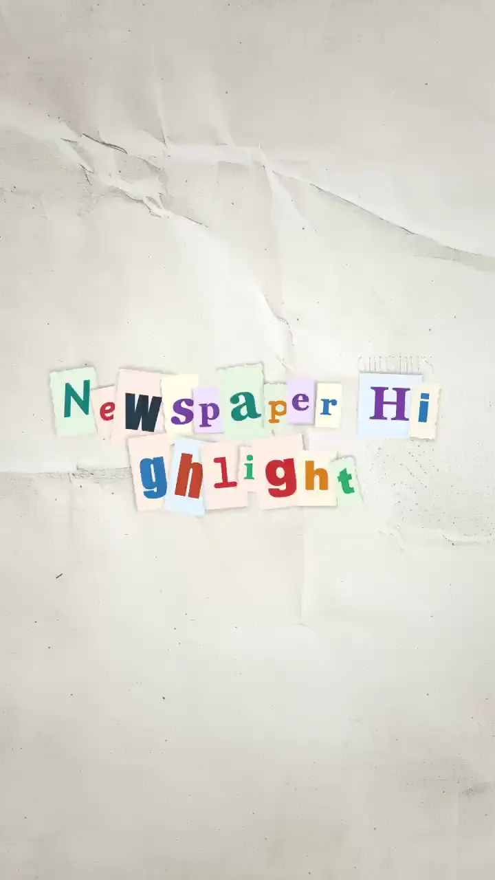 Animated magazine-cutout lettering built from a short phrase